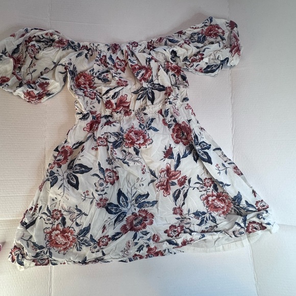 Lucky Brand Floral Cutout Puff Sleeve Dress | Size L - Picture 5 of 10